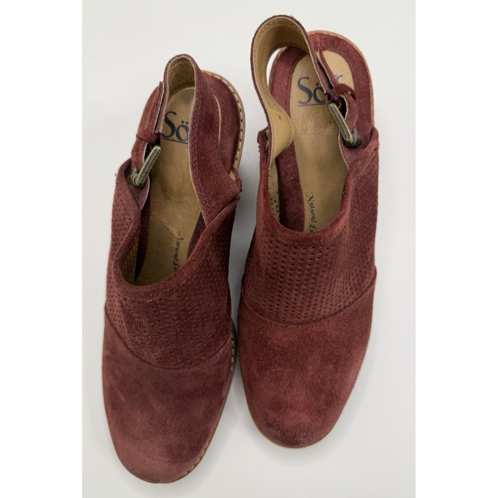 Sofft Sabie Women's Wedge Slingback Heel Perforated Leather Shoes Size 9M